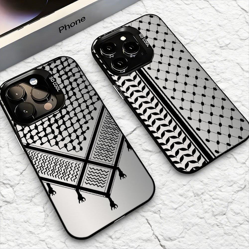 Apple Iphone 15 Pro Max - غطاء هاتف بتصميم الكوفية الفلسطينية لأجهزة