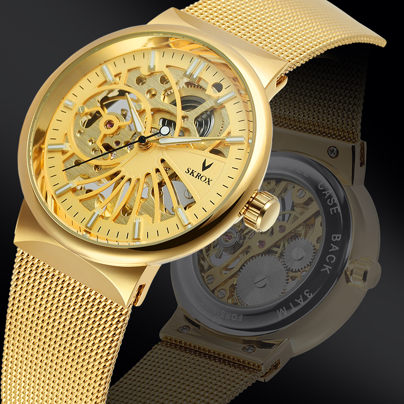Stainless Mesh Band - ساعات يد رجالية فاخرة من SKROX،