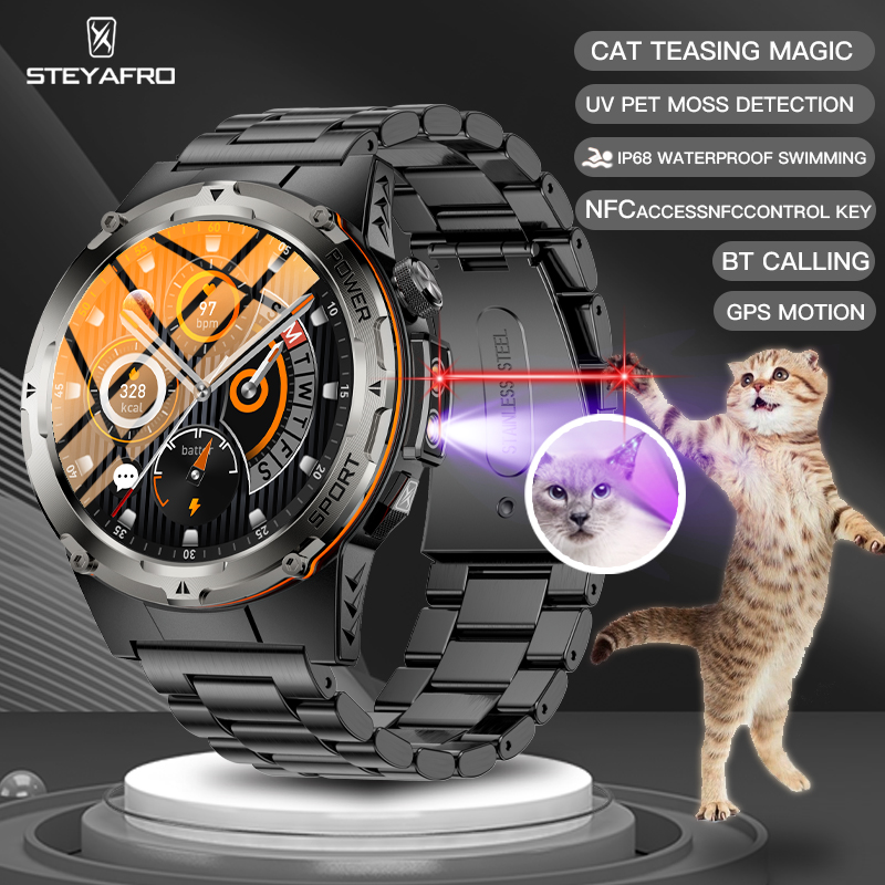Smartwatch Faces - ساعة ذكية عسكرية NFC للرجال IP68