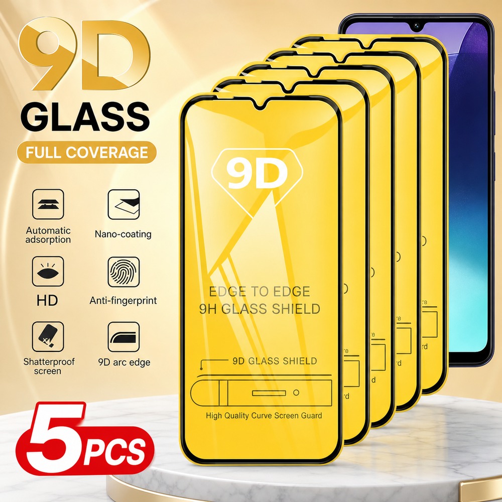 Realme C67 - 5 قطع من الزجاج المقوى لحماية