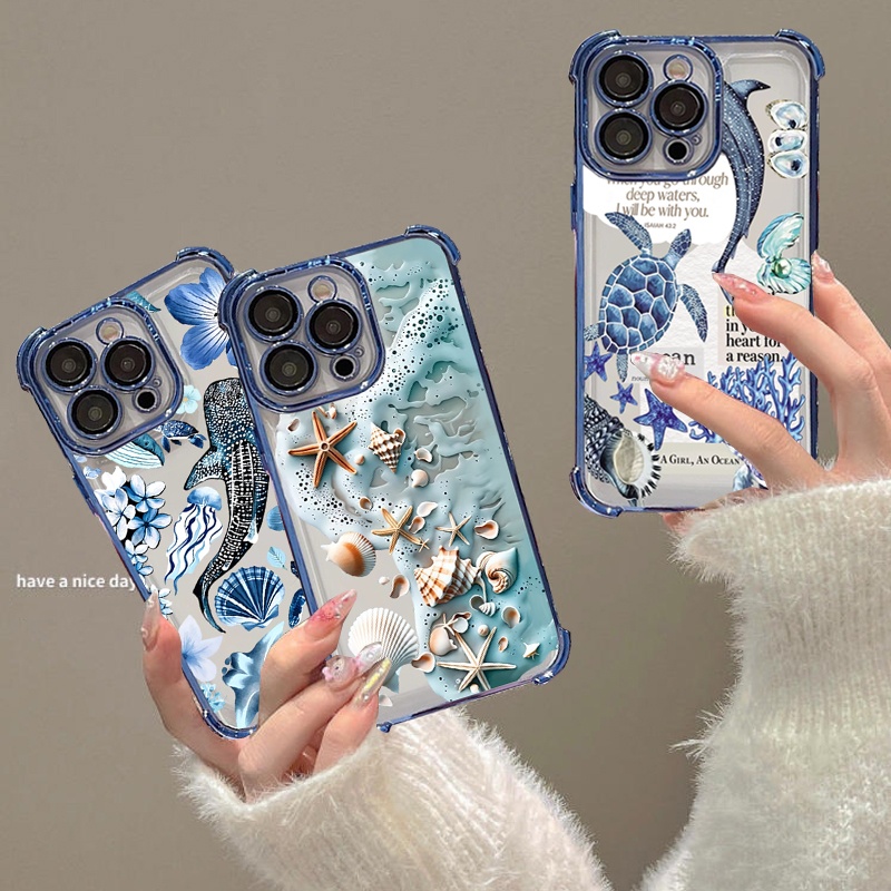 Vivo Y28 - غطاء هاتف بتصميم سمكة القرش البحرية