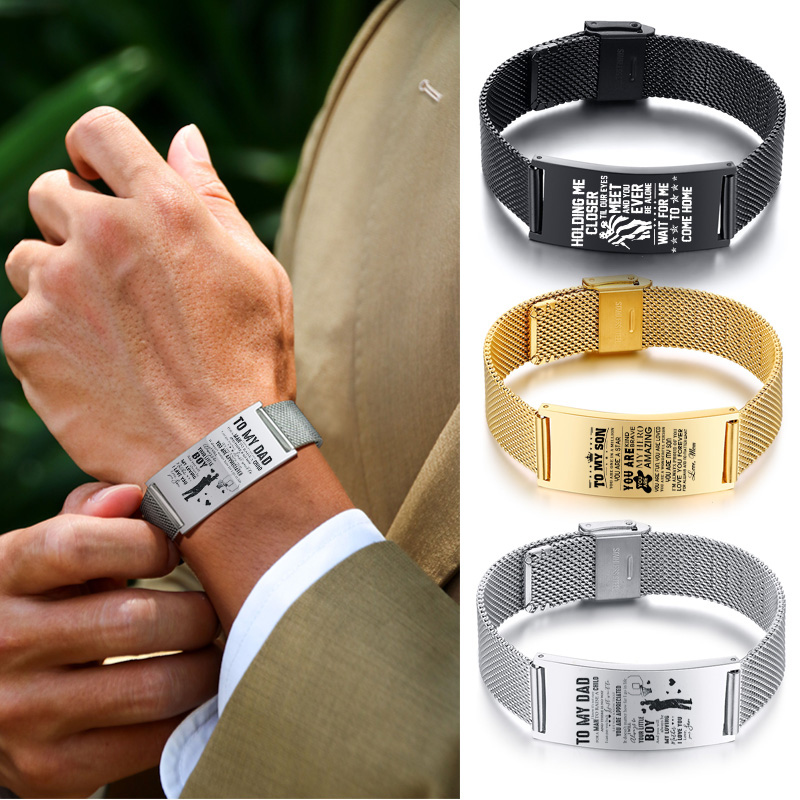 Stainless Mesh Band - سوار رجالي من الفولاذ المقاوم للصدأ