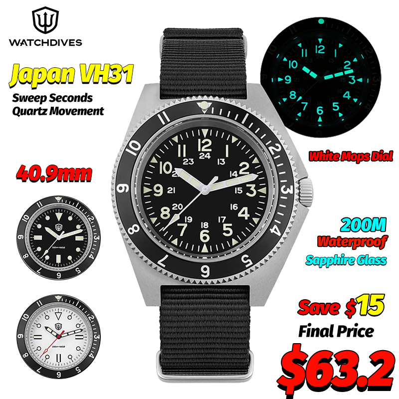 Accessories With Watch - Watchdives WD1972 ساعة كوارتز الياقوت مضيئة