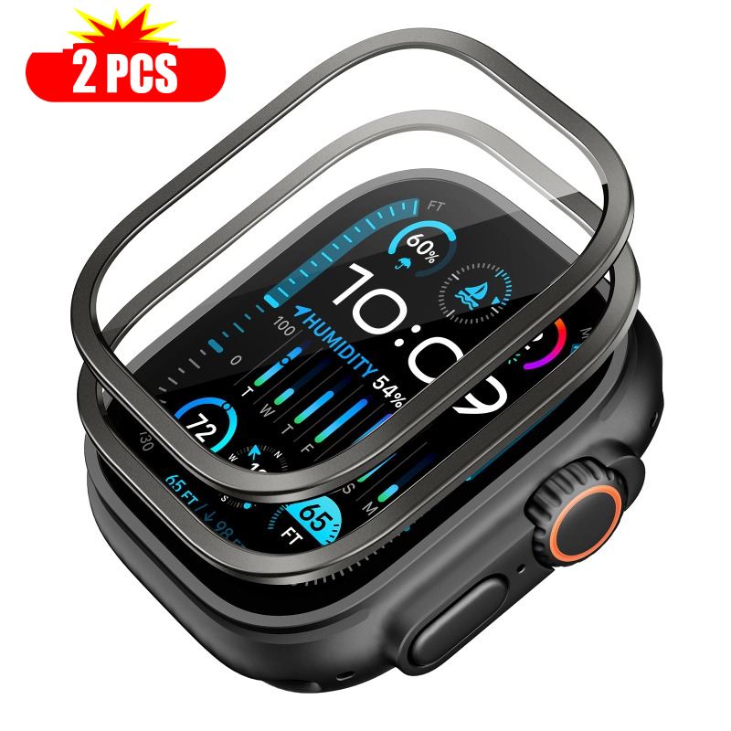 Smartwatch Straps & Accessories - 2 قطعة الزجاج المقسى لساعة أبل
