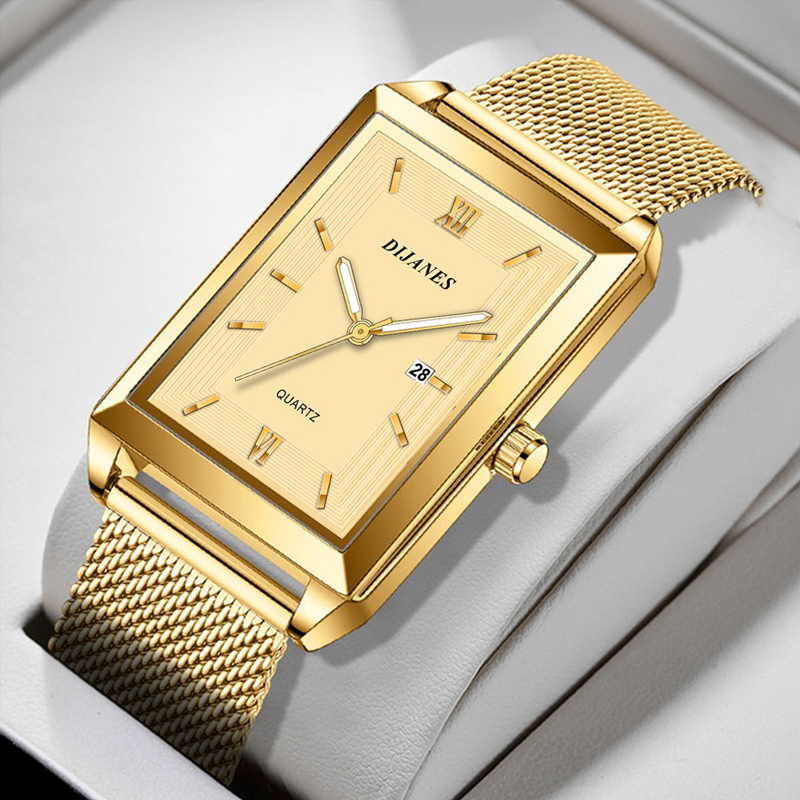 ساعة تقويم رجالية رياضية وترفي - مراجعة Stainless Mesh Band وسعره