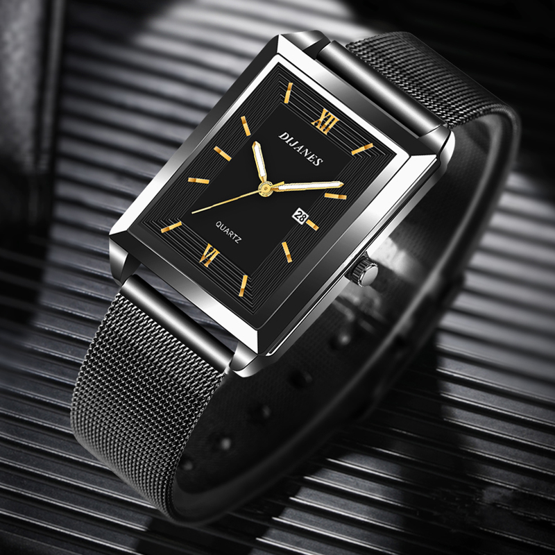 ساعة تقويم رجالية رياضية وترفي - مراجعة Stainless Mesh Band وسعره