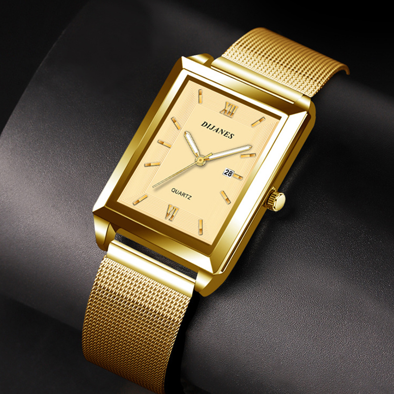 ساعة تقويم رجالية رياضية وترفي - مراجعة Stainless Mesh Band وسعره
