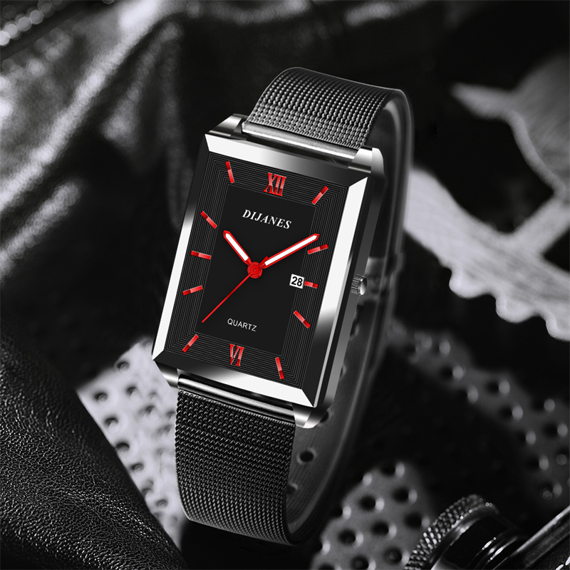 ساعة تقويم رجالية رياضية وترفي - مراجعة Stainless Mesh Band وسعره