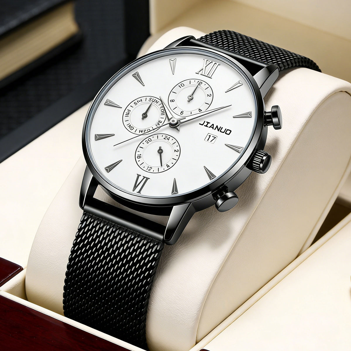 ساعة يد رجالية عصرية كاجوال بح - مراجعة Stainless Mesh Band وسعره
