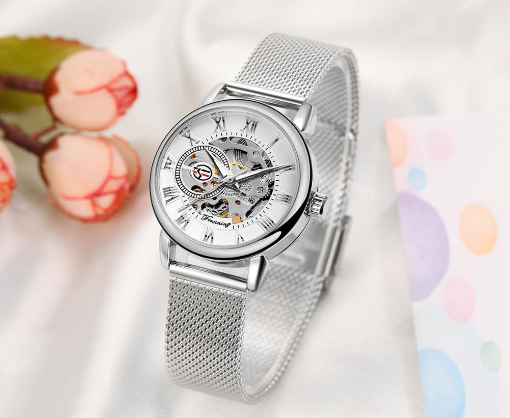 FORSINING-ساعة يد ميكانيكية أو - مراجعة Stainless Mesh Band وسعره