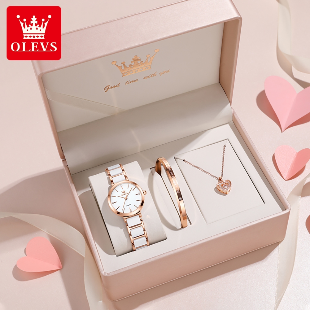 OLEVS ساعة نسائية 5877 ساعة كو - مراجعة Accessories With Watch وسعره
