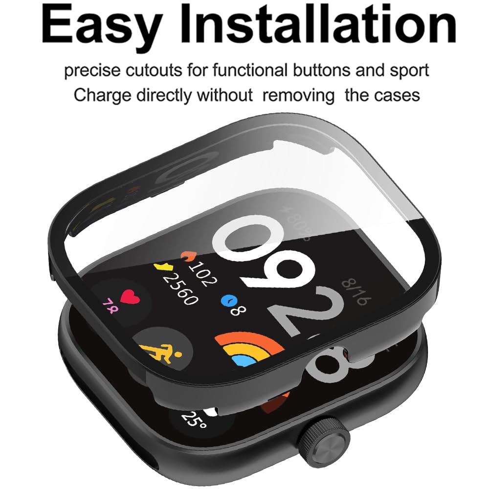 زجاج مقسى + غطاء حماية لساعة ش - مراجعة Xiaomi Smartwatch Accessories وسعره