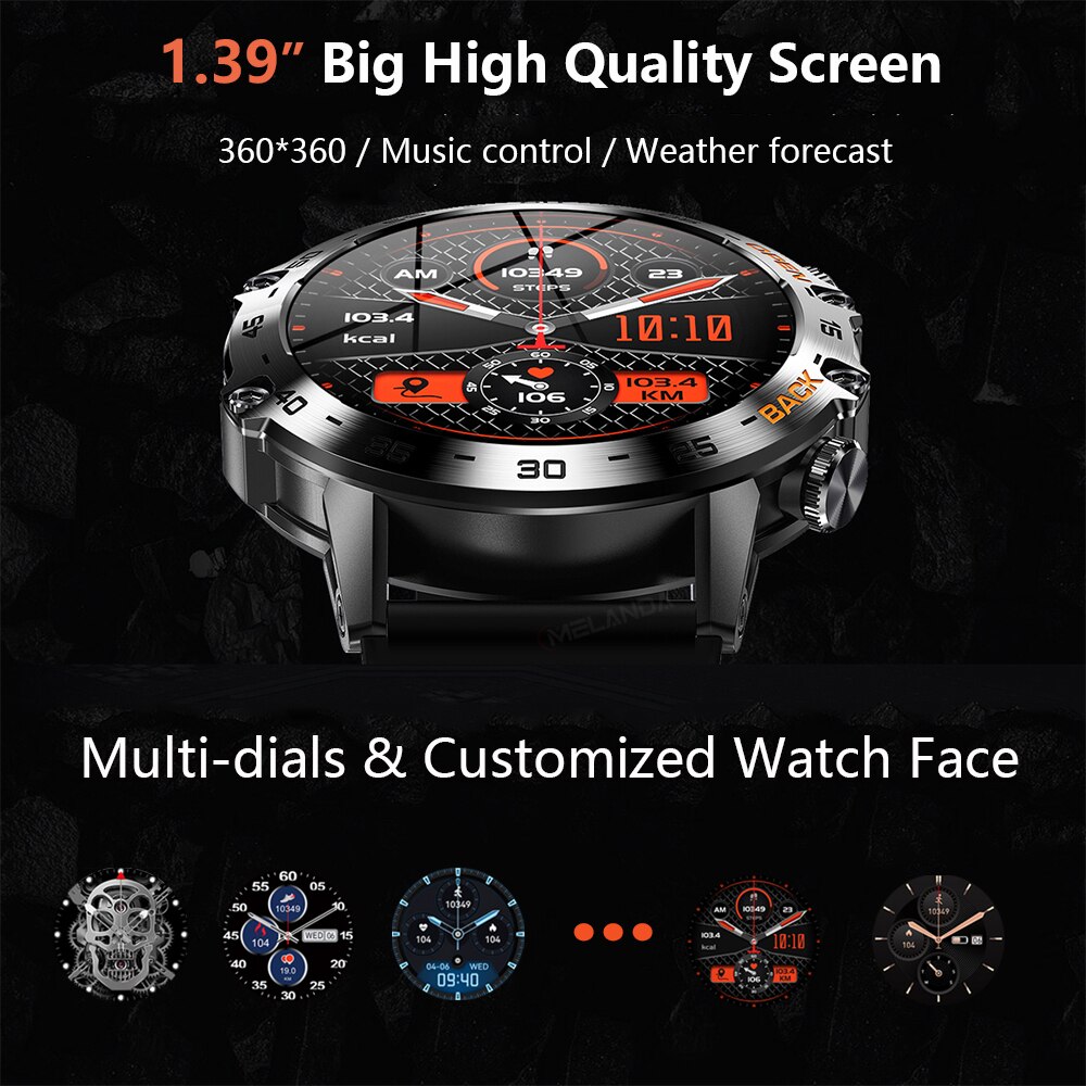 MEVADEN 1.39 بوصة بلوتوث دعوة  - مراجعة Smartwatch Faces وسعره