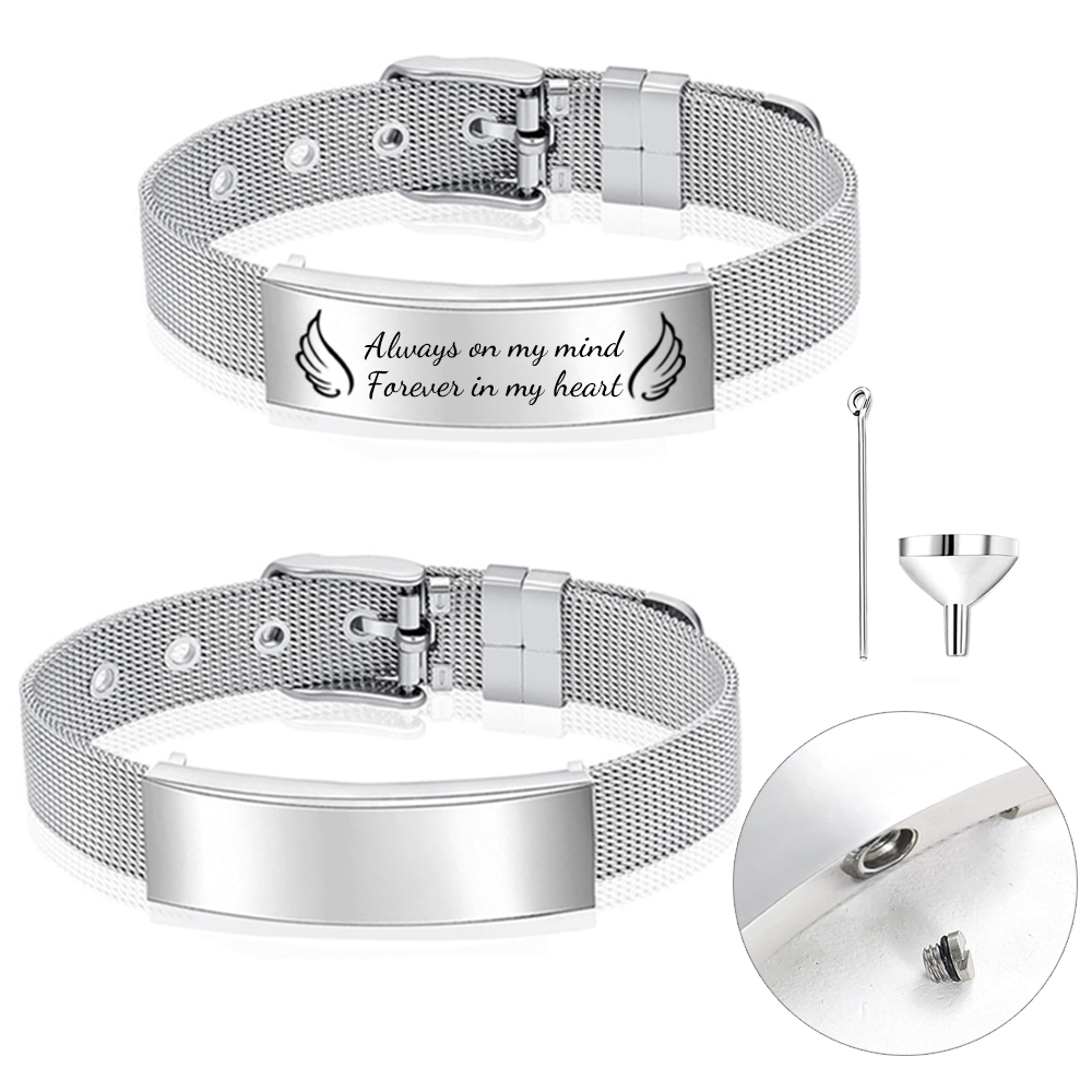 مجوهرات الحرق جرة سوار e للنسا - مراجعة Stainless Mesh Band وسعره
