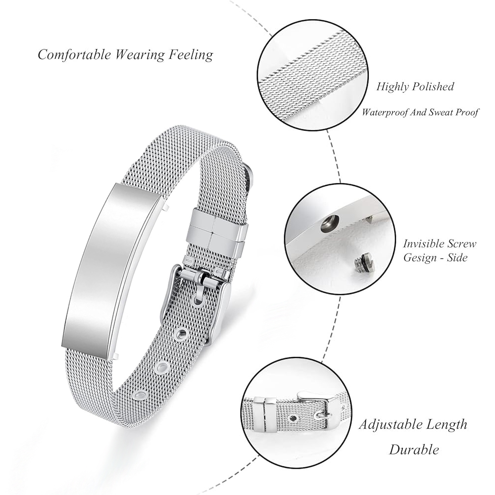 مجوهرات الحرق جرة سوار e للنسا - مراجعة Stainless Mesh Band وسعره