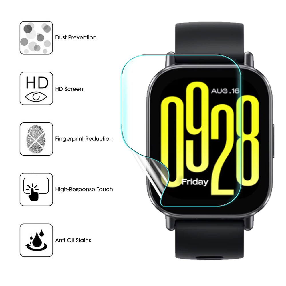 فيلم هيدروجيل لساعة Xiaomi Red - مراجعة Xiaomi Smartwatch Accessories وسعره