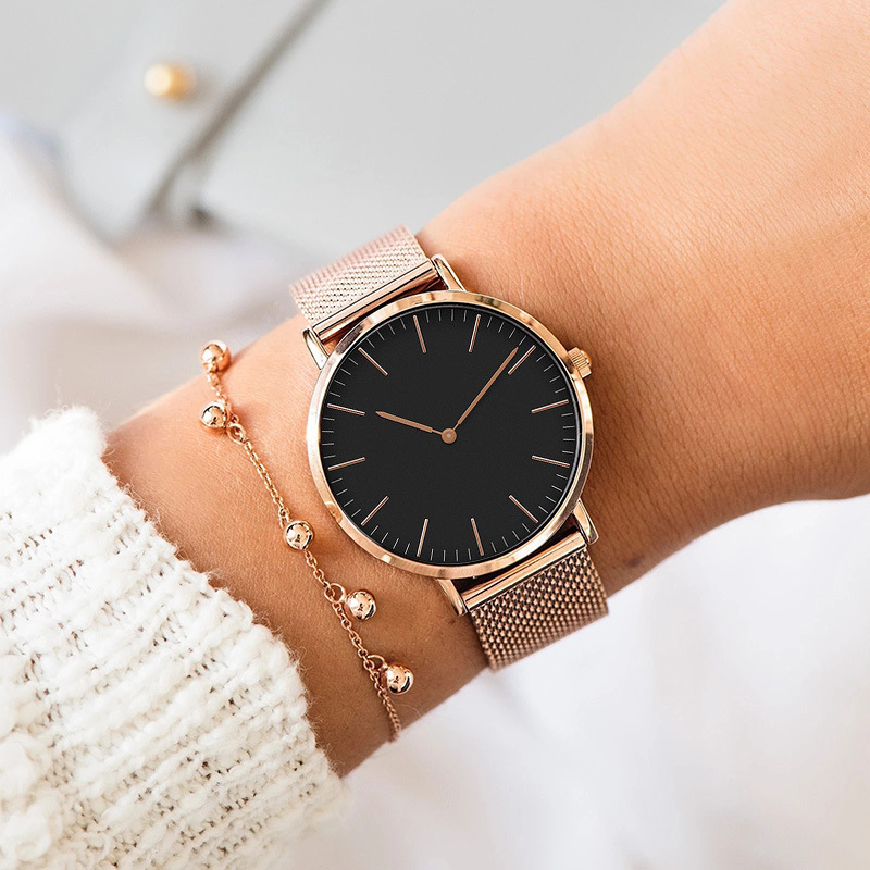 ساعة يد كوارتز بحزام شبكي من ا - مراجعة Stainless Mesh Band وسعره