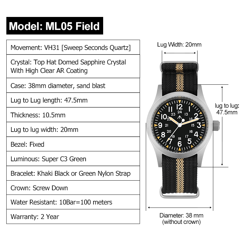 Militado ML05 ساعة كلاسيكية VH - مراجعة Smartwatch Nexus وسعره