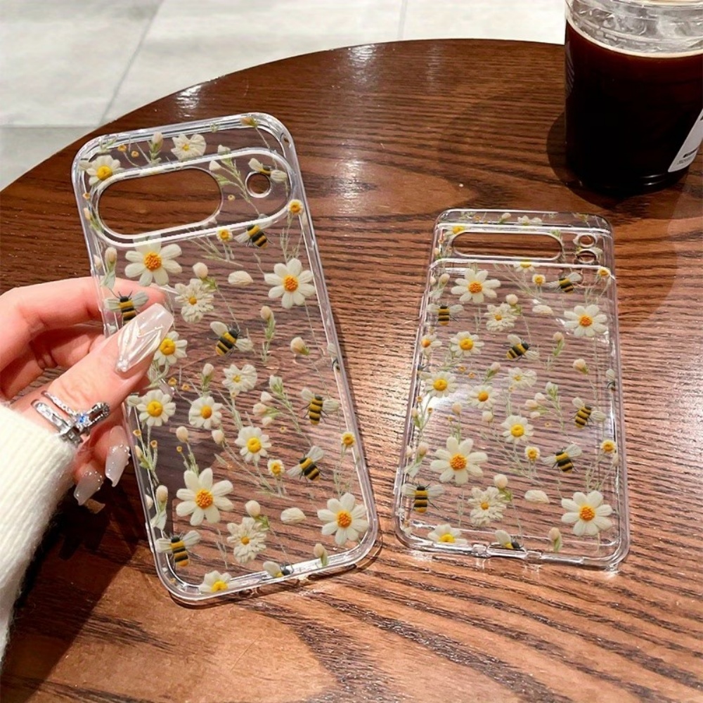 غطاء هاتف شفاف ناعم بنمط نحلة  - مراجعة Google Pixel 8A وسعره